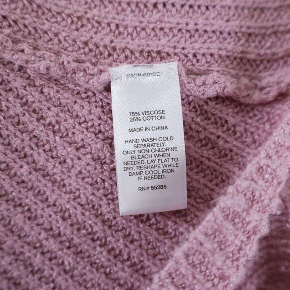 Express Purple Knit Small Scoop Neck Back Cut Out Sweater Viscose Cotton - Picture 8 of 9